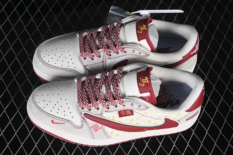All categories Air Jordan Jordan series basketball shoes Air Jordan 1 Low high-end customized low-top sneakers Air Jordan 1 Low AJ1 Joe 1 Year of the Horse limited edition full-print horse pattern high-end customized low-top retro basketball shoes JW1188-180